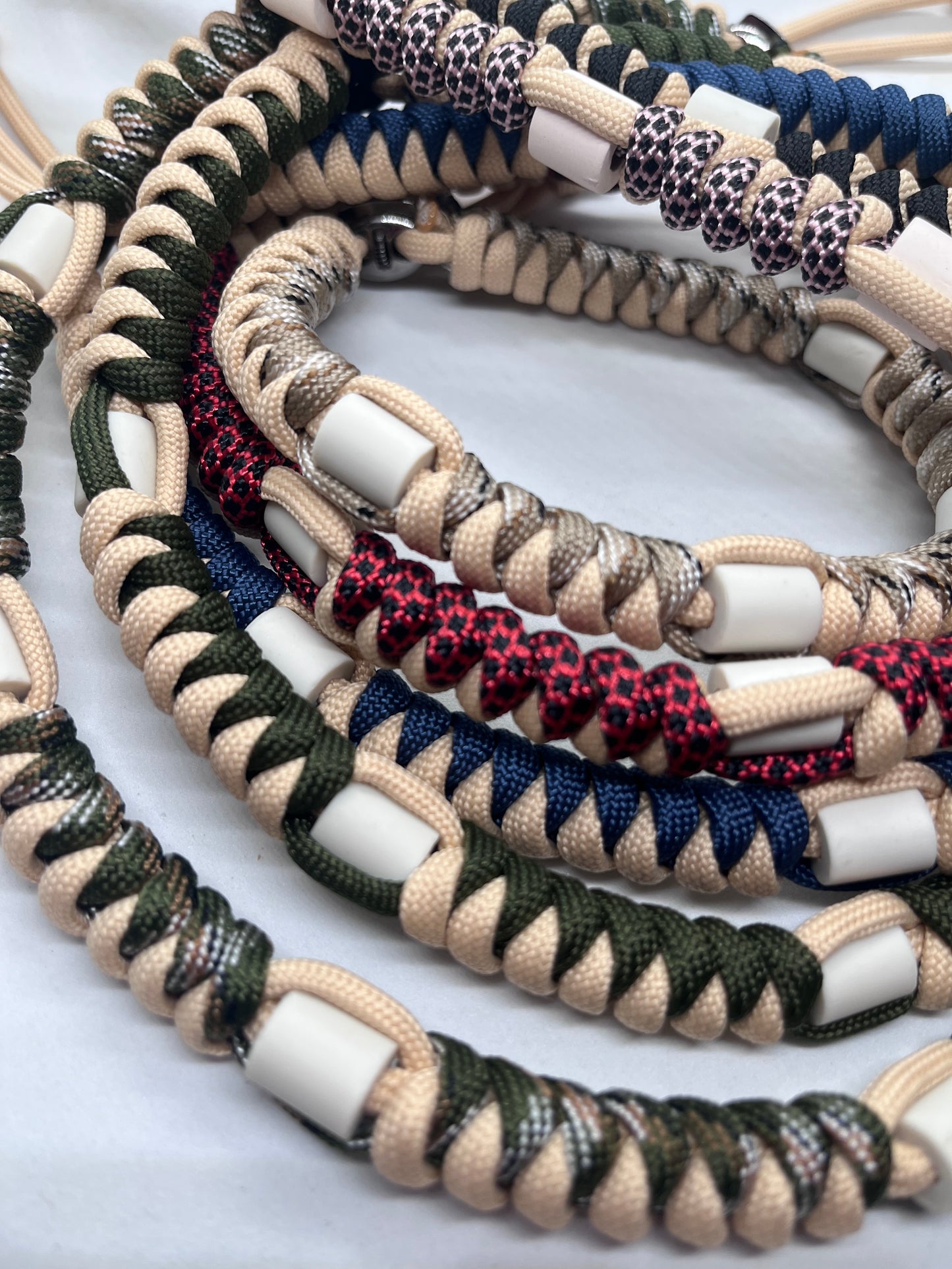 'Tan Selector' Selection of TAN Paracord EM Ceramic Pet Collar - Flea & Tick Prevention