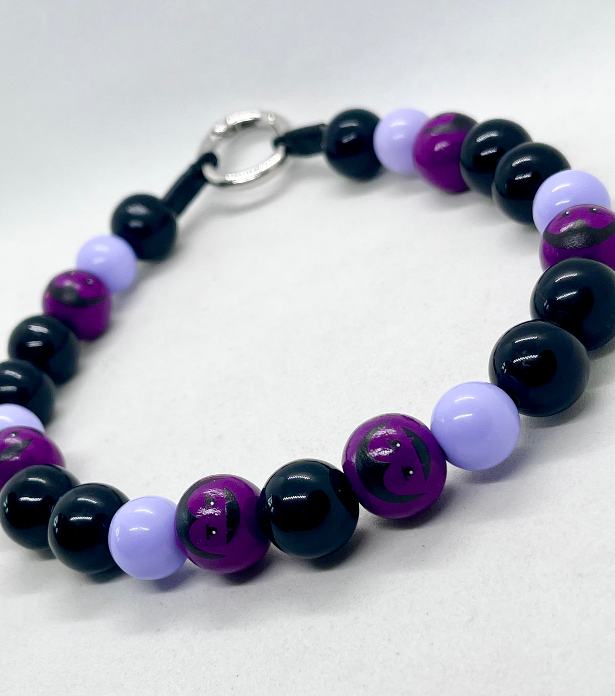 Halloween Collection 'Dracula Drip' Purple Vampire Beaded Dog Collar