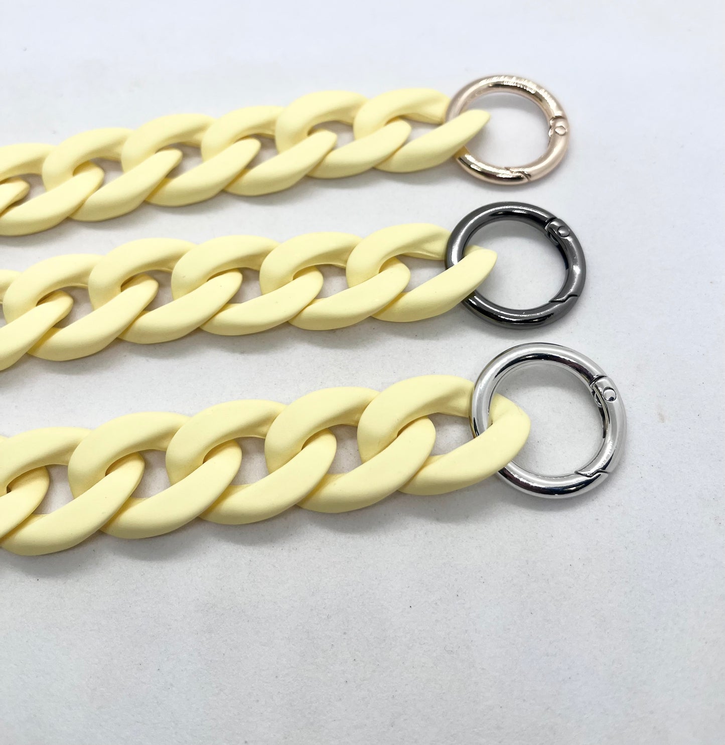 'Colour Chain' Lemon Yellow Medium Link Dog Collar | 20mm