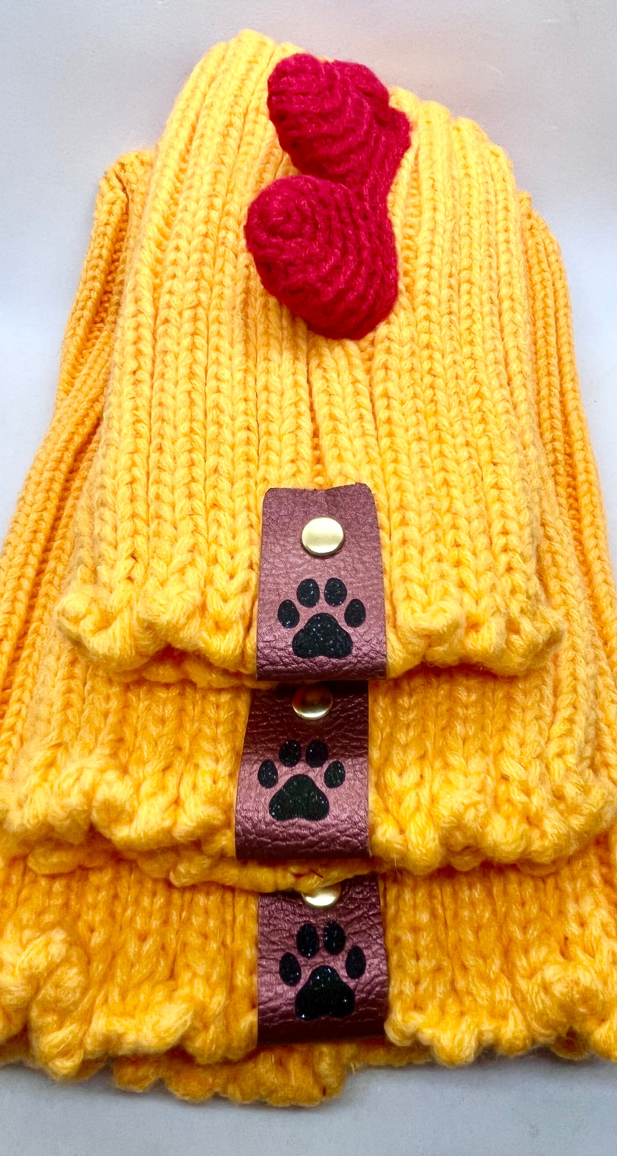 Winter 'Rooster Game-Changer' Chicken Snood Hat Headwear Woolly Hat Neck Warmer for Dogs & Pets