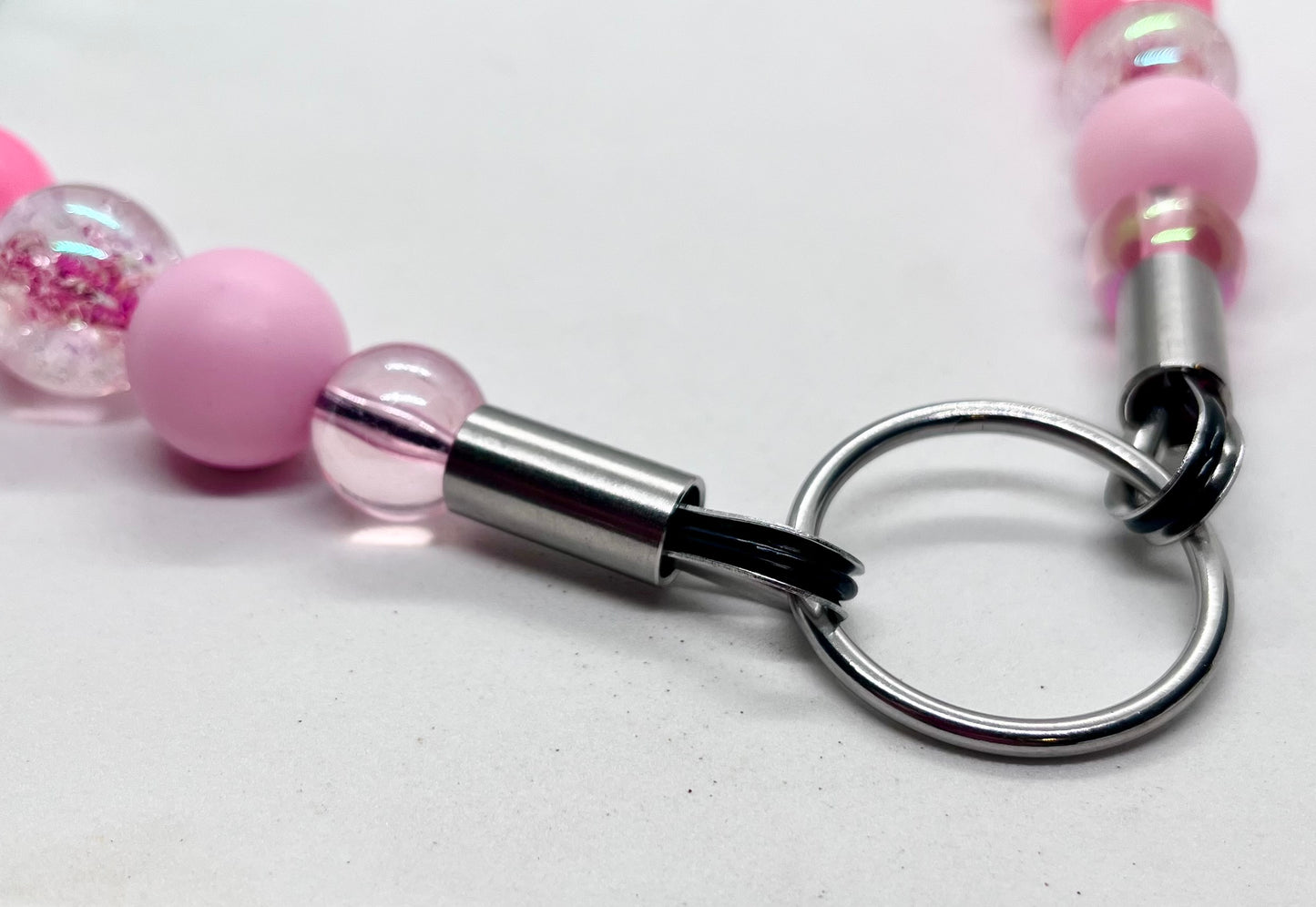 'Luxe Chic' Pink Beaded & BioThane® Diamante Dog Collar